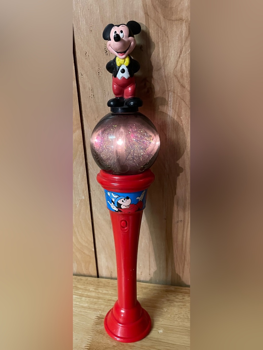 Vintage Disney's World On Ice Mickey Mouse Glitter Light Music Wand  Souvenir